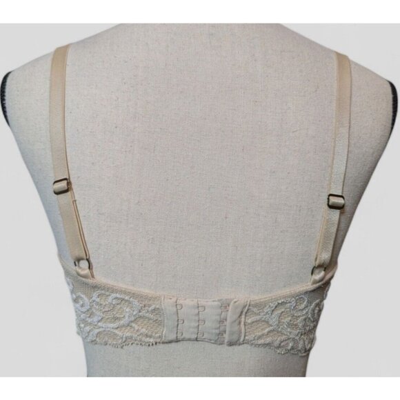 Natori‎ Feathers Bra 32G Nude Contour Plunge Lace Underwire Plunge Back Closure - Picture 7 of 7